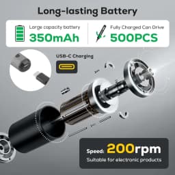 KUAIQU 68pcs 5-Speed Torque Electric Screwdriver Set DIY 3.7V Rechargeable Screwdriver Magnetic iPhone Disassemb Repair Tool