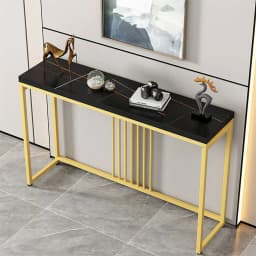 LUVODI 120cm Long Console Table for Entryway Minimalistic Living Room Furniture Sofa Side Table with Strong Metal Stand