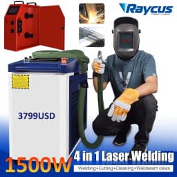 Raycus 1500W Laser Welding Machine 4IN1 Fiber Laser Welder for Metal Laser Welding Cutting Cleaning SUP28T Dual Wire Feeder