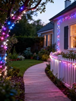 400m Solar Garden Rope Lights with 8 Models, IPX4 Outdoor/Indoor String Lights with Remote Control, Solar-Powered (800 LED)*4