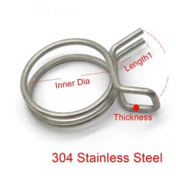 10Pcs Set Stainless Steel Spring Hose Clamps Universal Sealing Pipe Tube Clips Practical Hardware Fasteners