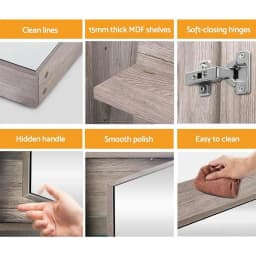 Bathroom Mirror Cabinet 900x720mm Oak Wall Mounted Bathroom Storage Cabinet with Mirror Door Home Furniture