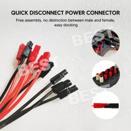20pcs Mini Connectors For Anderson Style Plug With Red And Black Single Pole