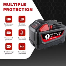 1/2/4Pcs 9.0Ah M18 Replace for Milwaukee 18Volt Li-on Battery Pin 48-11-1810 48-11-1820 48-11-1850 48-11-1860 Power Tool Battery