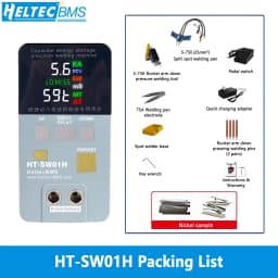 Professional 3500A Spot Welder 19.8KW HT-SW01H for 18650/LiFePO4 Battery AT/MT Mode 5-6V Adj Aluminum/Nickel/Steel DIY Kit