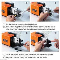 SucceBuy Pneumatic Crimping Tool Am-10 Air Powered Wire Terminal Crimping Machine Crimper Plier Machine 10 Sets Of Dies