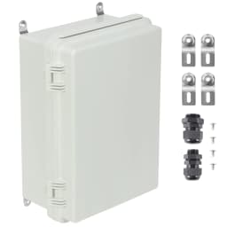 SucceBuy Outdoor Electrical Junction Box ABS Plastic&Hinged Cover Stainless Steel Latch IP67 Waterproof to Electrical Projects