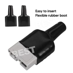 10x Waterproof Anderson Style 50A Plug dust cable sheath cover black 50A /50 AMP