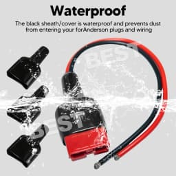 10x Waterproof Anderson Style 50A Plug dust cable sheath cover black 50A /50 AMP