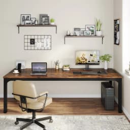 Tribesigns 200cm Desk, Extra Long Computer Desk 2 Person Desk, Double Long Desk, Workstaion for Home Office