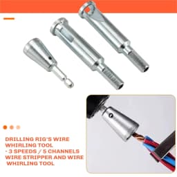 3Pcs Wire Twister Tool For Drill - 3 Way/ 5 Way Wire Stripper And Electrical Wire Twister Tool For Power Drill Spare Parts