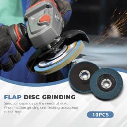 10-Pack Flap Discs Grinding Wheel 80 Grit, 4-1/2 X 7/8 Flap Disc Angle Grinder Sanding Disc Aluminium Oxide Grinding Type
