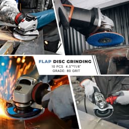 10-Pack Flap Discs Grinding Wheel 80 Grit, 4-1/2 X 7/8 Flap Disc Angle Grinder Sanding Disc Aluminium Oxide Grinding Type