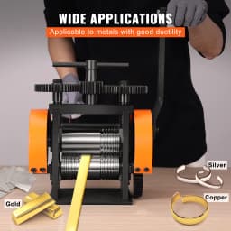SucceBuy 45/57/75/76 mm Jewelry Rolling Mill Machine 3in1 Multi-function Rolling Mill to Metal Jewelry Making Sheet Square Wire