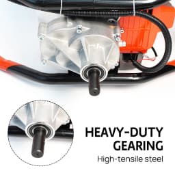 PORIYA 92CC Post Hole Digger Petrol Motor Fence Borer Extension Auger Bits Kits