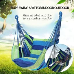 Garden Hammock Chair Hanging Swing Seat W/ 2 Cushions Outdoor Deluxe Camping