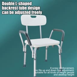 Adjustable Height Medical Shower Chair Bathtub Anti-slip Bench Bath Seat Stool