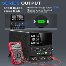 NICE-POWER SPS3010-2KD Lab Power Supply Adjustable 30V 10A Dual Channel Power Source USB, Series, Parallel Output 120V3A 60V5A