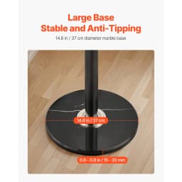 SucceBuy Coat Rack Freestanding Coats Tree Stand with Stable Marble Base&6 Hooks Free Standing Hall Coat Rack for Bedroom Office
