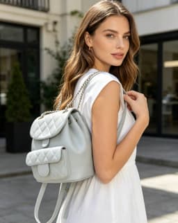 Retro Silver Back Pack Small Leather Backpack Women School Bags For Teenagers Girls Luxury Backpacks