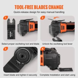 SucceBuy 50 PCS Oscillating Saw Blades Universal Release Dewalt Multitool Blades for Wood Cutting Plastic Renovator Power Tool
