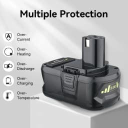 1~4Pcs 3.6/5.0/8.0/9.0Ah 18V P108 Battery Replace for Ryobi 18V Cordless Power Tool P109 P102 BPL18151 BPL1820 Li-on Battery Pin