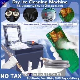 Mini Desktop CO2 Dry Ice Cleaning Machine High-Efficient PCB Oil Carbon Stain Plastic Burrs Remover for Electronics