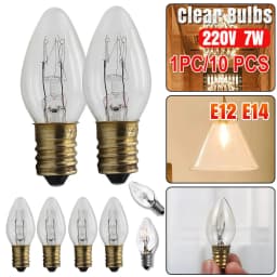 1/2x Globes Bulbs 7W 220V E12 E14 Clear Night Light Lamp Replacement Bulbs Home Decor