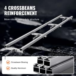 SucceBuy Chainsaw Mill Planking Milling 9ft Guide Bar Wood Lumber Cutting Portable Sawmill Aluminum Steel Chain Saw Mill