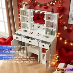 New home dressing table with vanity mirror Features three colour modes and adjustable brightness Ideal birthday gift
