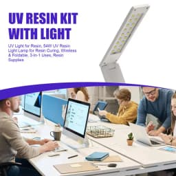 UV Light For Resin, 54W UV Resin Light Lamp For Resin Curing, Wireless & Foldable, 3-In-1 Uses, Resin Supplies