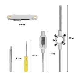 32PCS Tap and Die Set Metric Wrench Cut M3-M12 Hand Screw Thread Drill Tool