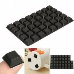 12Pcs Square Self-Adhesive Stick Bumper Pad Tall Rubber Feet For Electronics Glass Speaker Laptop Appliances Furniture Computer
