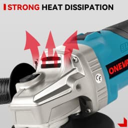 ONEVAN 3000W Brushless Electric Angle Grinder 6 Gears Cordless Portable Polishing Cutting Power Tool For Makita 18V Battery Pin