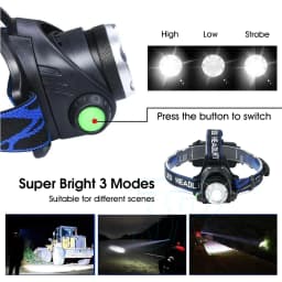 1/2/3x LED Headlamp Rechargeable Headlight Light Head Torch Lamp Flashlight