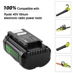 1/2/4Pcs 8.0Ah OP4050 Replace for Ryobi OP4026 OP4030 OP4040 OP4060 Compatible with Cordless Tool 36v/40v MAX Li-on Battery Pin