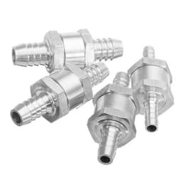 2PCS 12mm Aluminum One-way Non-return Check Valve Fuel Water Gas/Air Vacuum
