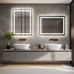 20x28 Inch Led Rectangle Mirror for Bathroom with Front Light and Backlit Anti Fog Function Wall Backlit Decor Vanity Mirrors