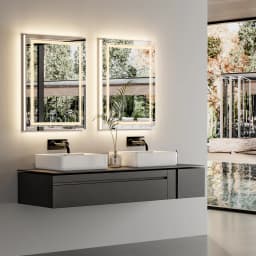 20x28 Inch Led Rectangle Mirror for Bathroom with Front Light and Backlit Anti Fog Function Wall Backlit Decor Vanity Mirrors