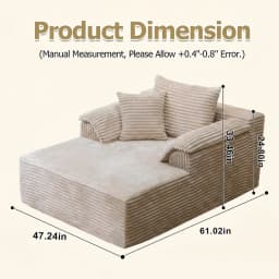 High Resilience Reclining Sofa Chair, Indoor Frameless Sofa Bed, Deep Seating Sleeper, Reading & Movie Lounge Chair, Cloud Soft