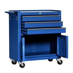 3 Drawer Metal Tool Box Cabinet Garage Storage Organizer Heavy Duty Portable Toolbox for Workshop and Home Use