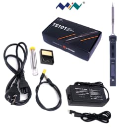 Original TS101 65W Mini USB Electric Soldering Iron Adjustable Temperature Digital Solder Station TS100 PINE64 Upgrade With Tips