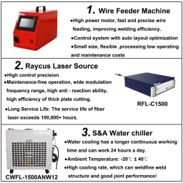 Raycus 3000W Laser Cleaning Machine 4 in 1 Fiber Laser Welding Cleaning Cutting Machine Portable Handheld Laser Welder For Metal