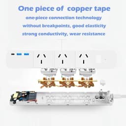 Melery Tuya WiFi Smart Power Strip Extension AU plug Socket with 2 USB Ports 1 Type-C Charging Remote Control Works Google Alexa