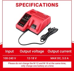 M12-18C 12V-18V Battery Charger Replace for Milwaukee MK12 M14 MK18 48-11-2420 48-11-2440 48-11-1820 48-11-184 Tools Battery pin