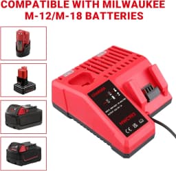 M12-18C 12V-18V Battery Charger Replace for Milwaukee MK12 M14 MK18 48-11-2420 48-11-2440 48-11-1820 48-11-184 Tools Battery pin