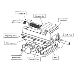 Allsome BG-6368 3-inch Cross-Sliding Vise with Compound Slide for Mill and Drill Press,Cross Slide Drill Press Vise