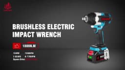 ONEVAN High Torque Cordless Brushless Electric Impact Wrench 1800N.M 1/2" Drill Screwdrivers Power Tools For Makita Battery Pin