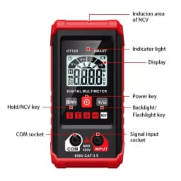 2PCS Digital Multimeter,Tm-510 4000 Counts,Smart Measurement,Auto-Ranging Voltmeter