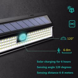 118 LED Solar Motion Sensor Light Outdoor Home Garden Security Lamp Floodlight